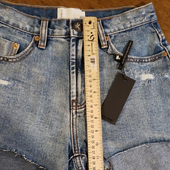 One Teaspoon Denim Blue Trucker Shorts 24 - Picture 9 of 9